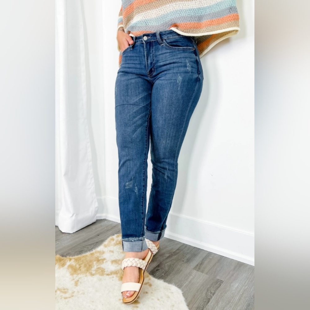 Judy Blue Boyfriend Jeans Long Inseam Size 11